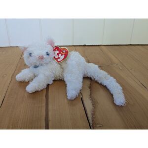 Starlett the white cat - Retired Ty Beanie Baby from 2001 - With tags